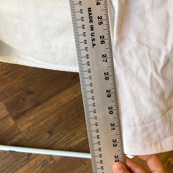 Q-Baby Women Slim Jeans size 17/18 x 34 White Mid Rise Stretch No Gap Waistband - Picture 4 of 12